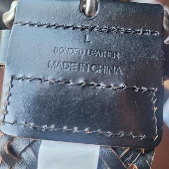 Target Dark Brown Bonded Leather Belt L - Picture 5 of 6